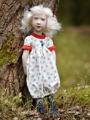 Zwergnase Puppe Jala 50 cm mit Echthaar Perücke